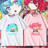 Акцентные Бейсболки Teto Co Фирменные Hatsune Miku Окружающие Мультяшные Печатные Футболки для Мальчика и Девочки Летние Аниме Новые Футболки
