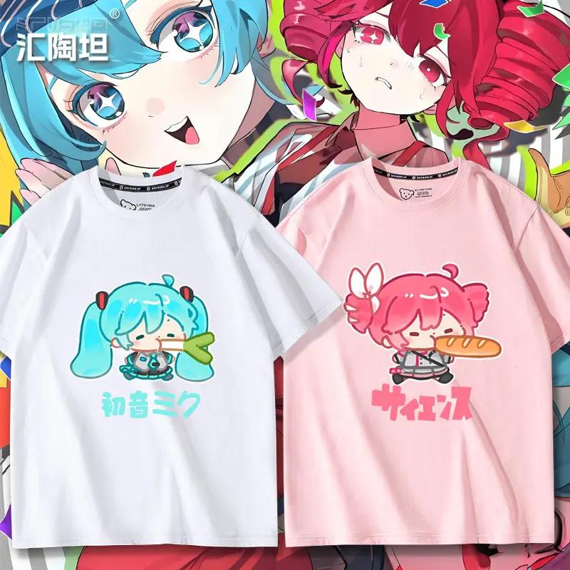 Акцентные Бейсболки Teto Co Фирменные Hatsune Miku Окружающие Мультяшные Печатные Футболки для Мальчика и Девочки Летние Аниме Новые Футболки