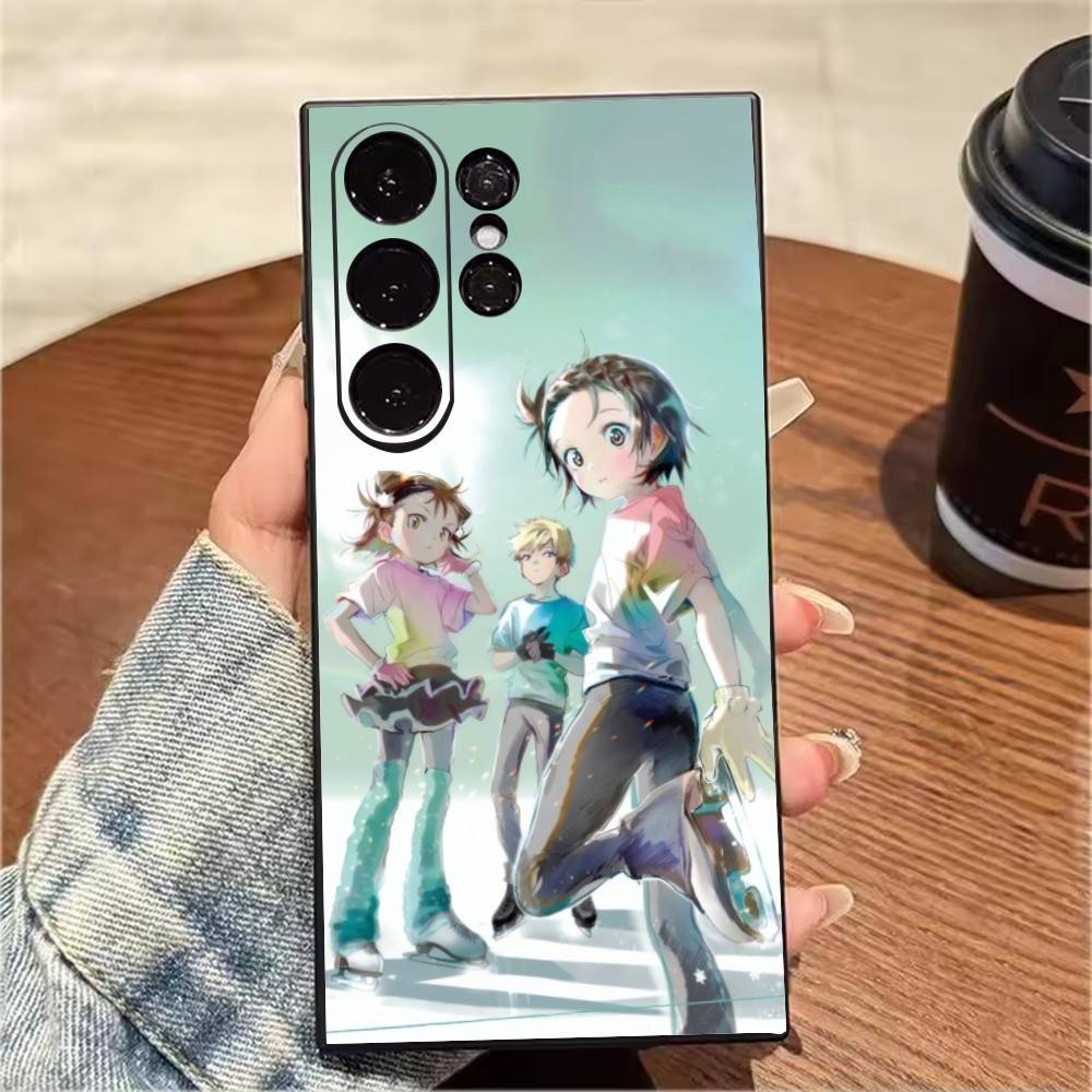 Чехол для телефона I-Inori M-Medalist Skating Anime для Samsung S25, S24, S21, S22, S23, S20, Ultra, S26, Plus, Fe, Note, 5G Черный
