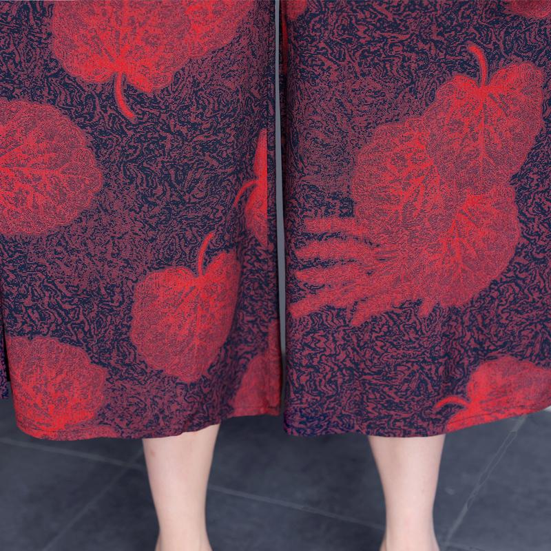 Широкие брюки с высокой талией, женские летние брюки больших размеров, повседневные свободные винтажные брюки с эластичной резинкой на талии, большие размеры