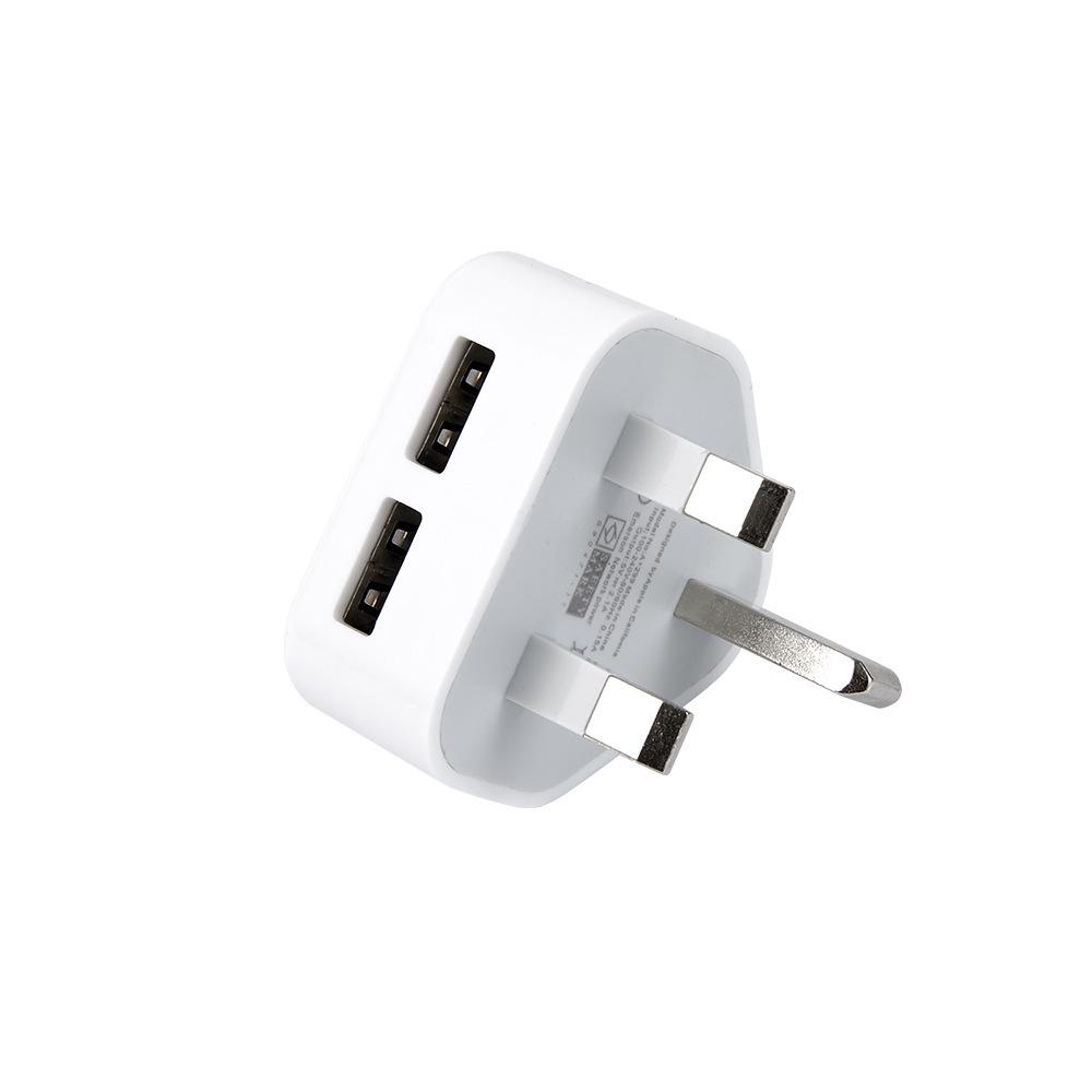 Гонконгский 2A двухпортовый британский зарядник с 2 USB и 3 USB Smart Travel Charger