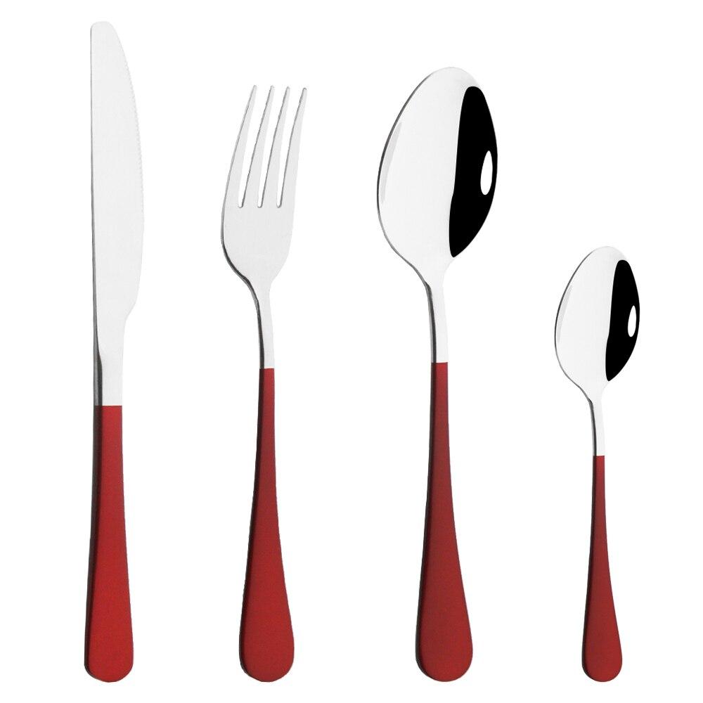 Посуда Западный золотой набор столовых приборов Набор столовой посуды из нержавеющей стали Черное золото Кухонный нож Вилка Набор ложек Столовые приборы Серебро