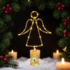 Angel Christmas Tree Topper LED Warm Light Energy-Saving Wrought Iron Angel Ornament Xmas Home Decor