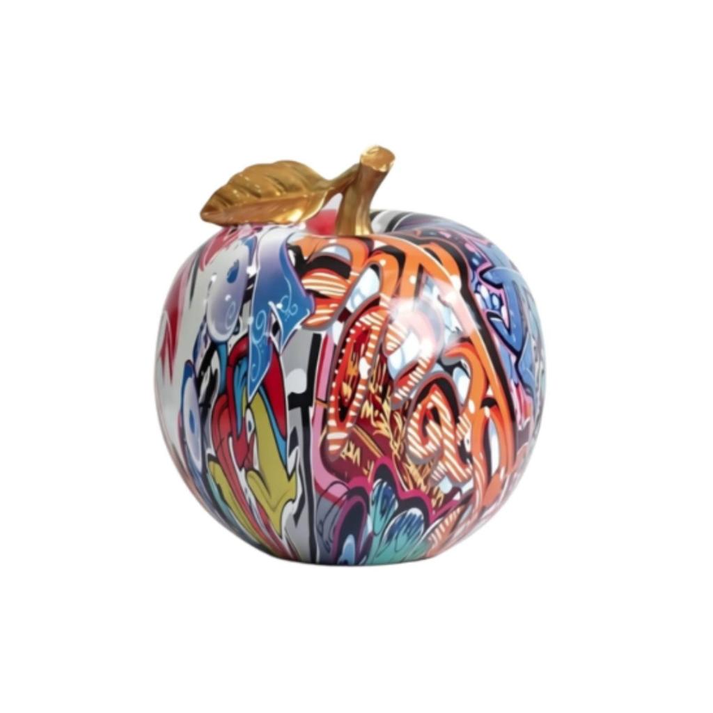 Fruit Figurine Graffiti Resin Colorful Decor for Art Lovers, Living Room,