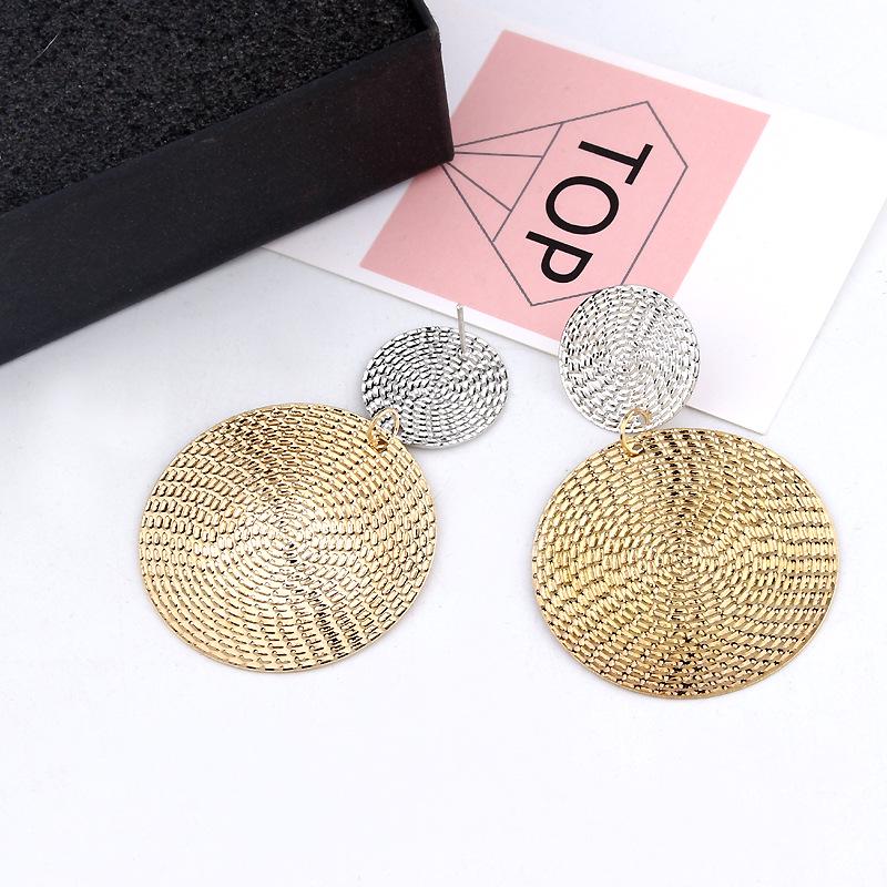 Fashion Pendant Size Round Circle Earrings Female Temperament Personality Color Matching Bump Earrings For Women Zircon Brincos
