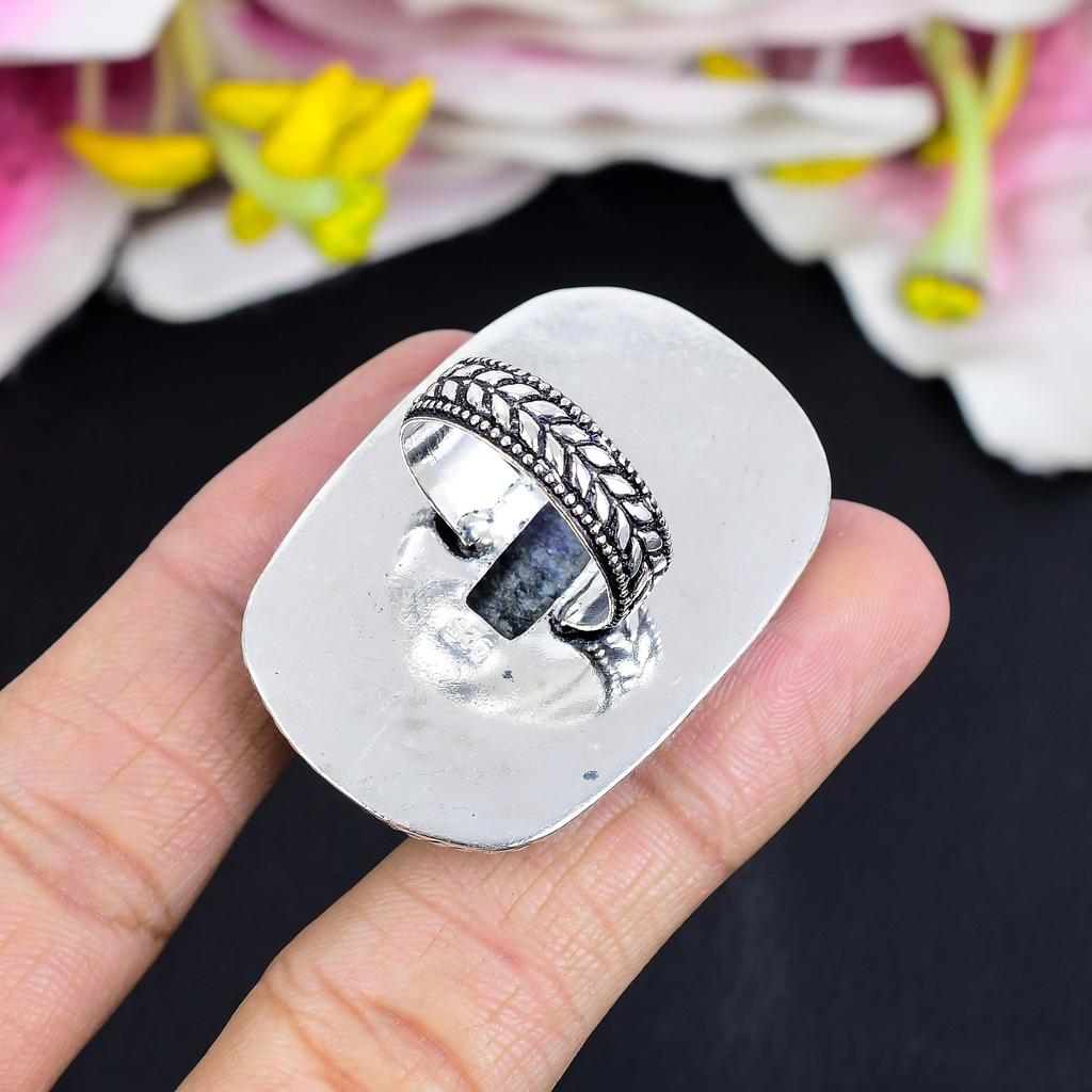 Russian Charoite Gemstone 925 Sterling Silver Jewelry Ring Size 8.5 KG-1661