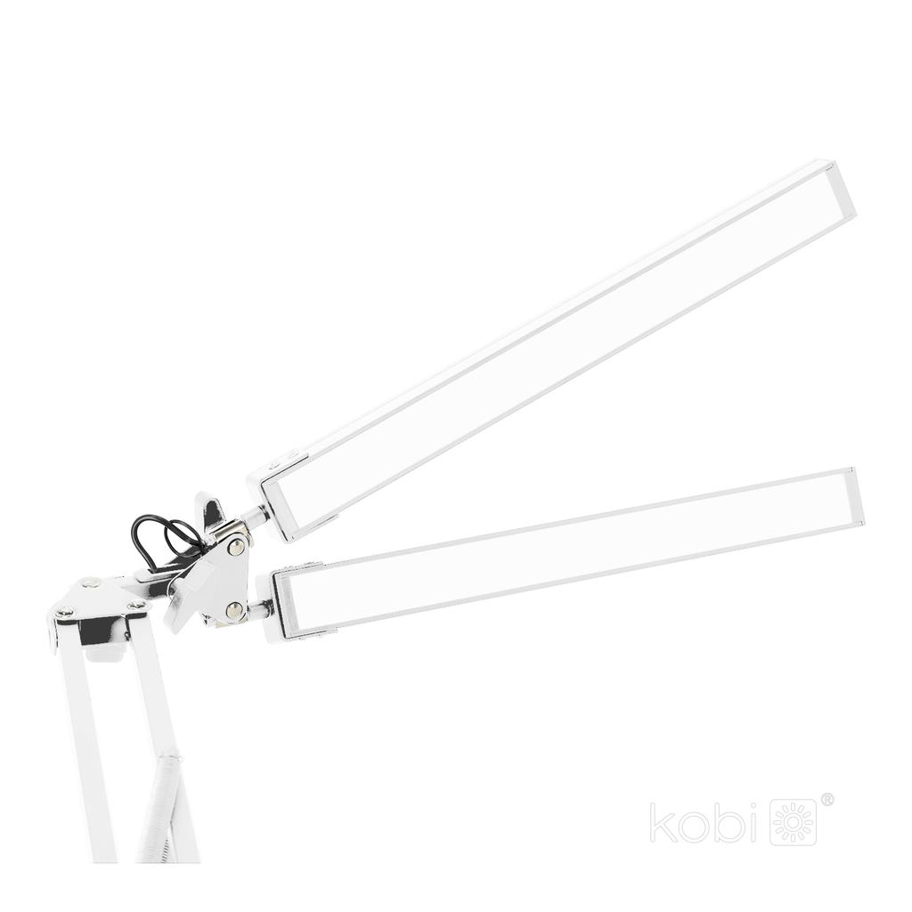 LED desk lamp 28W 3CCT, white, adjustable, tabletop mounting, 1400 lm