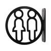 2D Flat Acrylic Bathroom Sign Detachable Washroom Door Sign Sleek Finish Toilet Signs  Offices