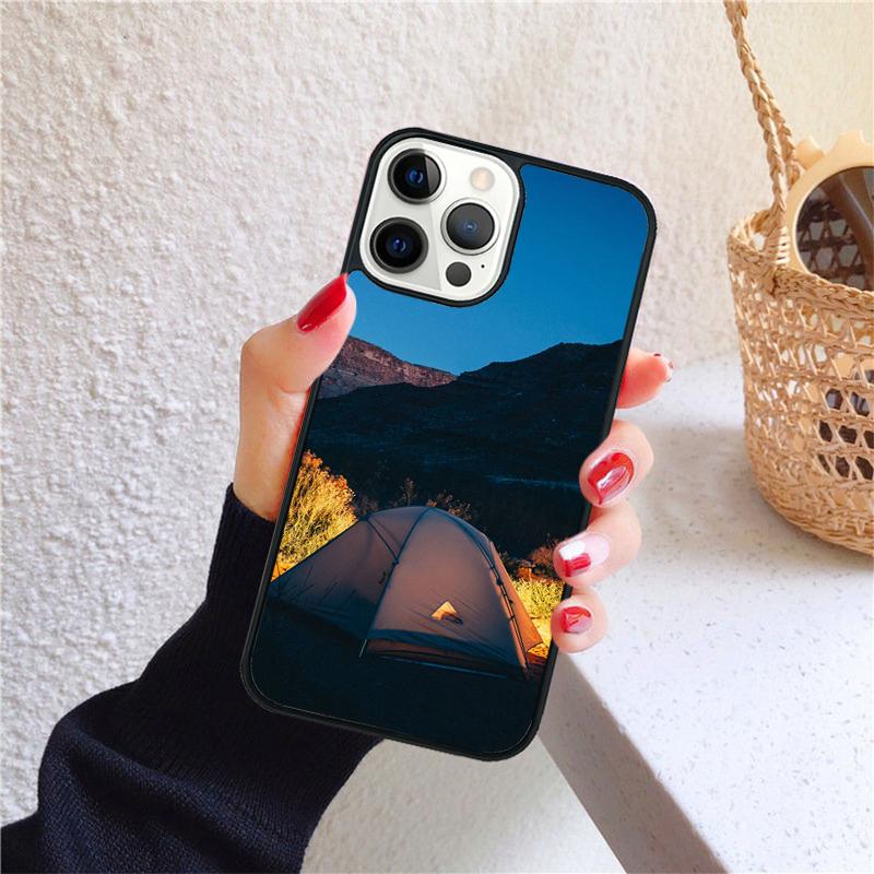 Чехол для телефона 'Кемпинг Природа Горы' для iPhone 17 Air 16 Coque 15 14 12 13 PLUS 11 PRO MAX Задняя крышка Fundas Shell