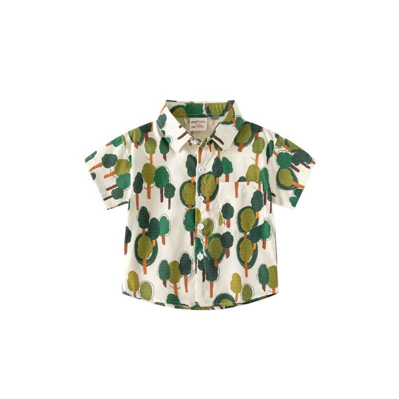 Детская одежда Животное Летняя Пляжная одежда Рубашка-поло с воротником