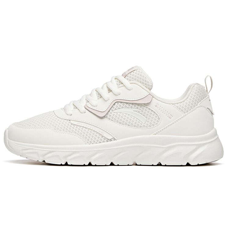 Anta Running Series Non-Slip Breathable Low-Top Running Shoes Women Sneakers White Gray 922125527-1