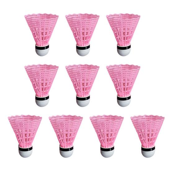 10 шт. нейлоновые воланы для бадминтона, стабильные, прочные, нейлоновые воланы с перьями, молодежные игроки, для тренировок по бадминтону в помещении и на открытом воздухе