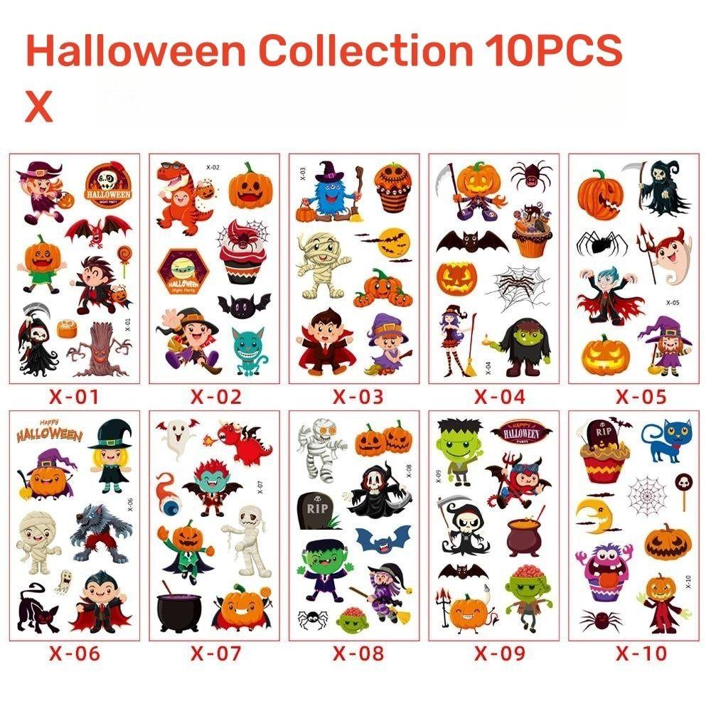 Bloody Scars Halloween Temporary Tattoos Face Patch Halloween Body Art Stickers Children
