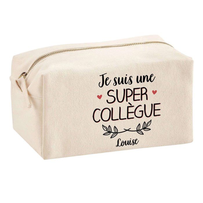 Trousse multifonction Louise Super Collègue Cadeau Anniversaire Noël Idée Personnalisé Rentrée | Trousse Scolaire Fournitures Bureau