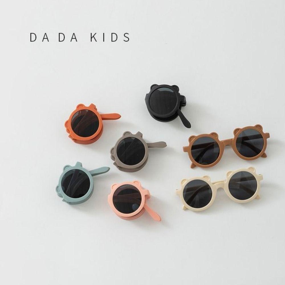 Bear Shape Children's Glasses Solid Color Eyewear Accessories Foldable Glasses Children's Party