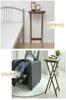 YAMAZEN Folding Side Table, Natural, STR-50H(NA)