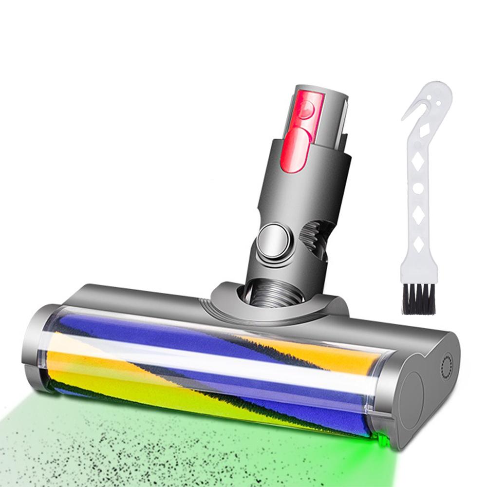 For Dyson V7 V8 V10 V11 V15 Vacuum Cleaner Floor Nozzle Brush Head with LED, Illuminates Hidden Dust and Good for Hard Floors