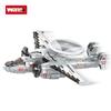 WOMA TOYS C0836 829 шт. Серебряный большой игрушечный реактивный военный самолет военно-воздушных сил транспортный самолет строительные блоки набор для детей
