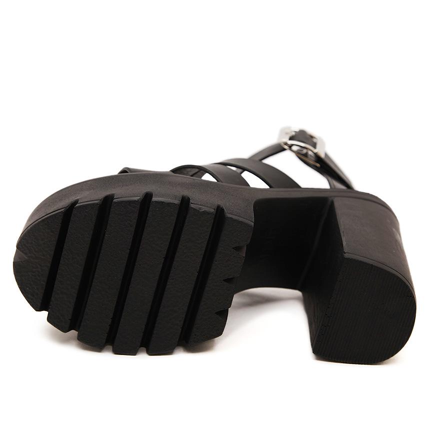 Plus Size 41 42 Summer Shoes Women White Open Toe Button Belt Thick Heel Wedges Platform Shoes Fashionable Casual Sandals Female Footwear