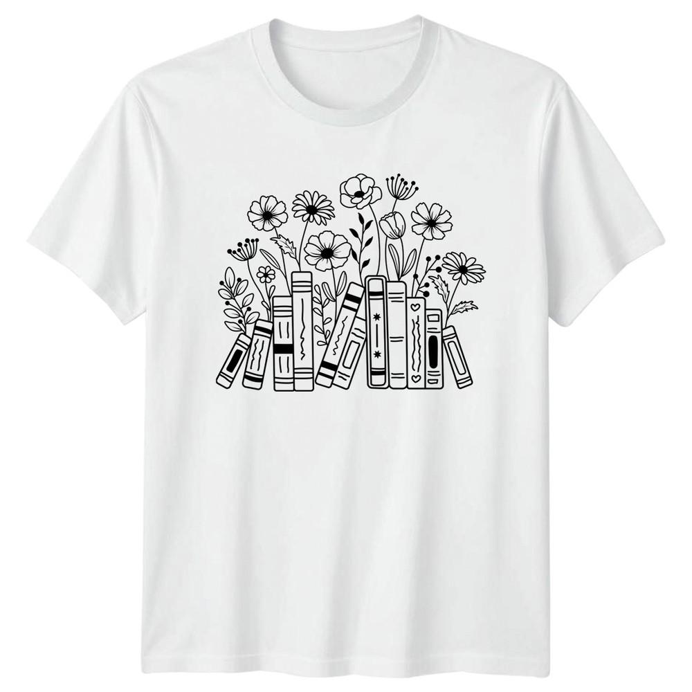 Where Books Bloom And Ideas Unisexs TShirt Botanical Mothers Day Gift For Her