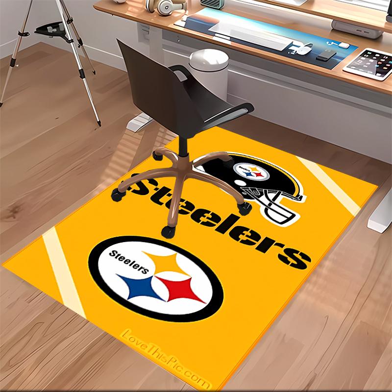Pittsburgh Steelers Printed Absorbent Washable Carpet, Non-Slip Bathroom Mats, Kitchen Rugs, Yoga Mat,Living Room Entrance, Camping Picnic Rugs