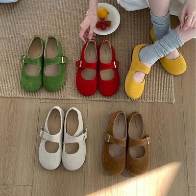 Ретро туфли Birkenstock Doudou на мягкой подошве для женской коллекции весна 2025, новые, с неглубоким вырезом, универсальные, на плоской подошве, с юбкой, туфли Мэри Джейн