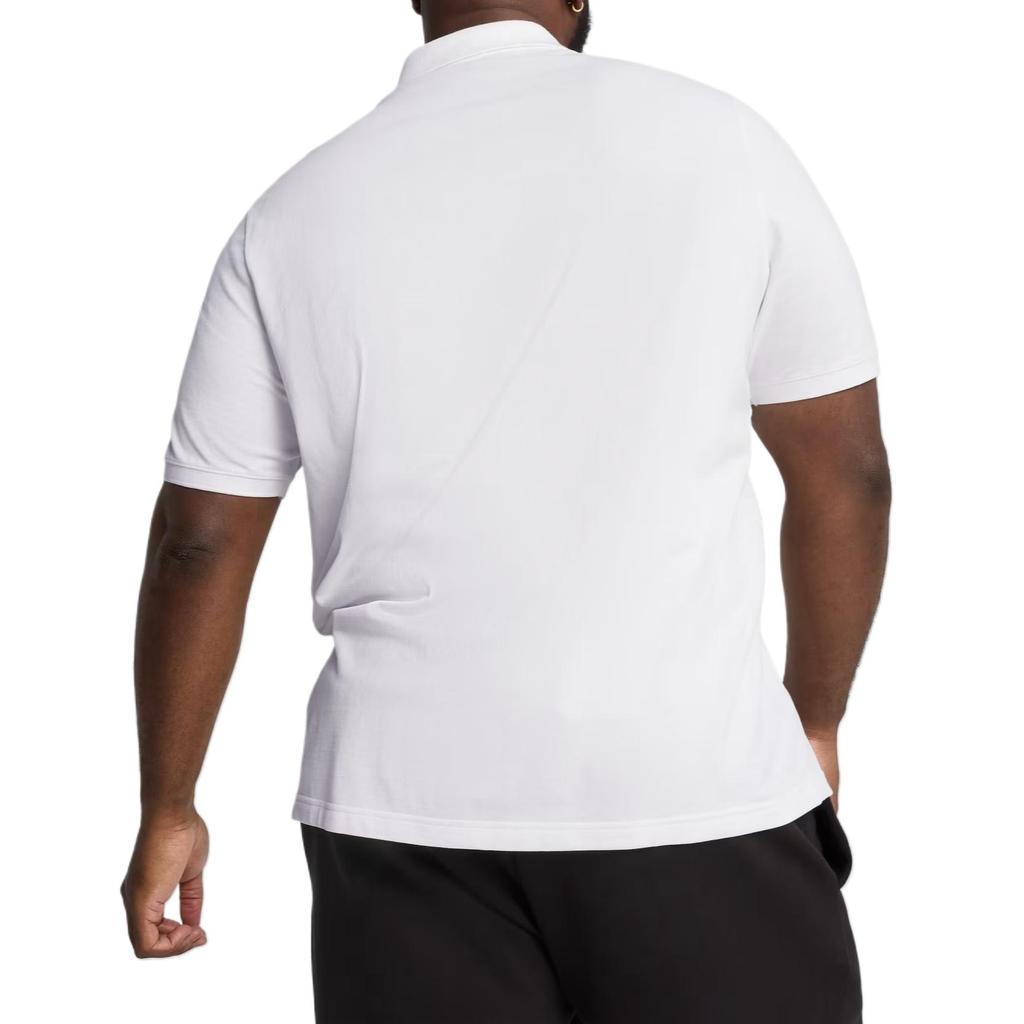PUMA ESS T Shirts Men's White Polo Collar Moderate Straight Fit 687581-02