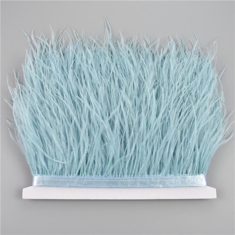 Перо 8-10 см Отделка страусиными перьями для шитья и рукоделия Черная перьевая бахрома для украшения юбки Натуральные перья Ленточная бахрома