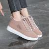 2024 Обувь женская ПУ женская вулканизированная обувь уличные теплые женские кроссовки с круглым носком на шнуровке низкие плоские с женской повседневной обувью