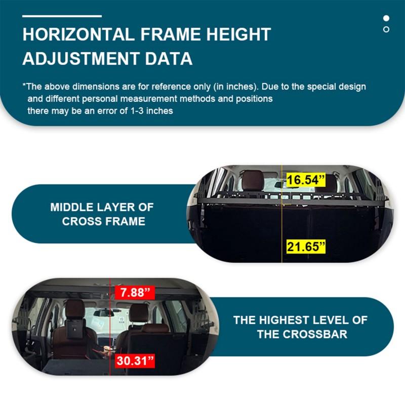 for Isuzu MU-X RF 2013-2019 Modular Storage Panel Shelf Rear Trunk Molle Panel Luggage Carrier Trunk Organizer Boot Space Saver