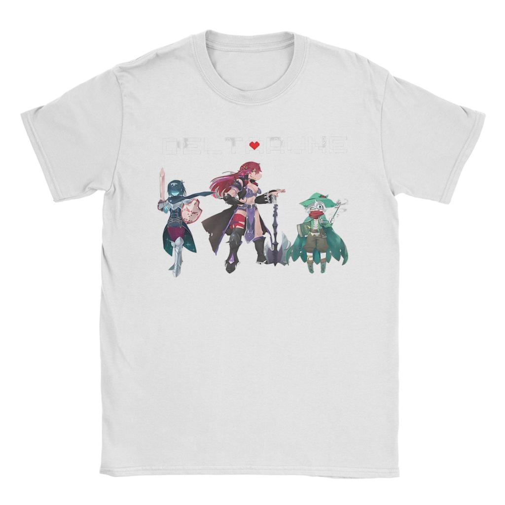 Deltarune Геймерская мужская футболка Повседневная футболка с коротким рукавом и круглым вырезом Футболки из чистого хлопка Оригинальная одежда