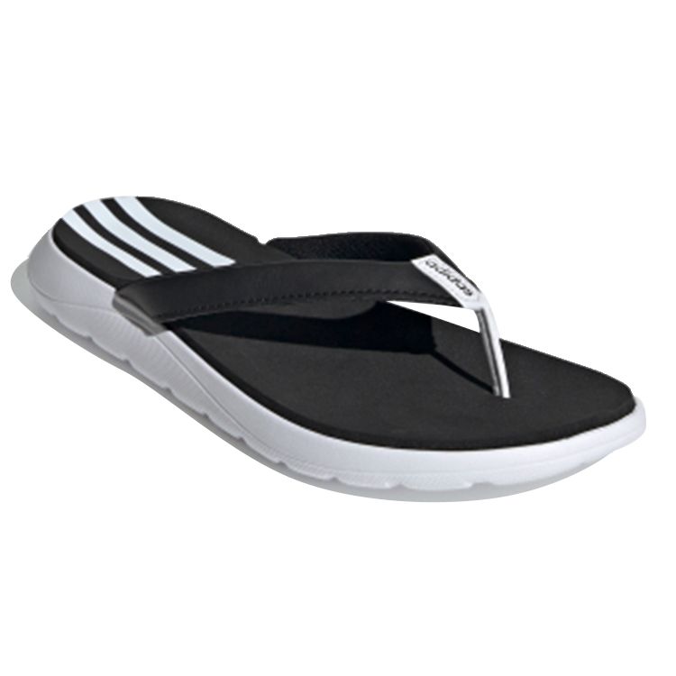 adidas Комфортные шлепанцы, белые и черные женские кроссовки Cloud-White Core-Black FY8656