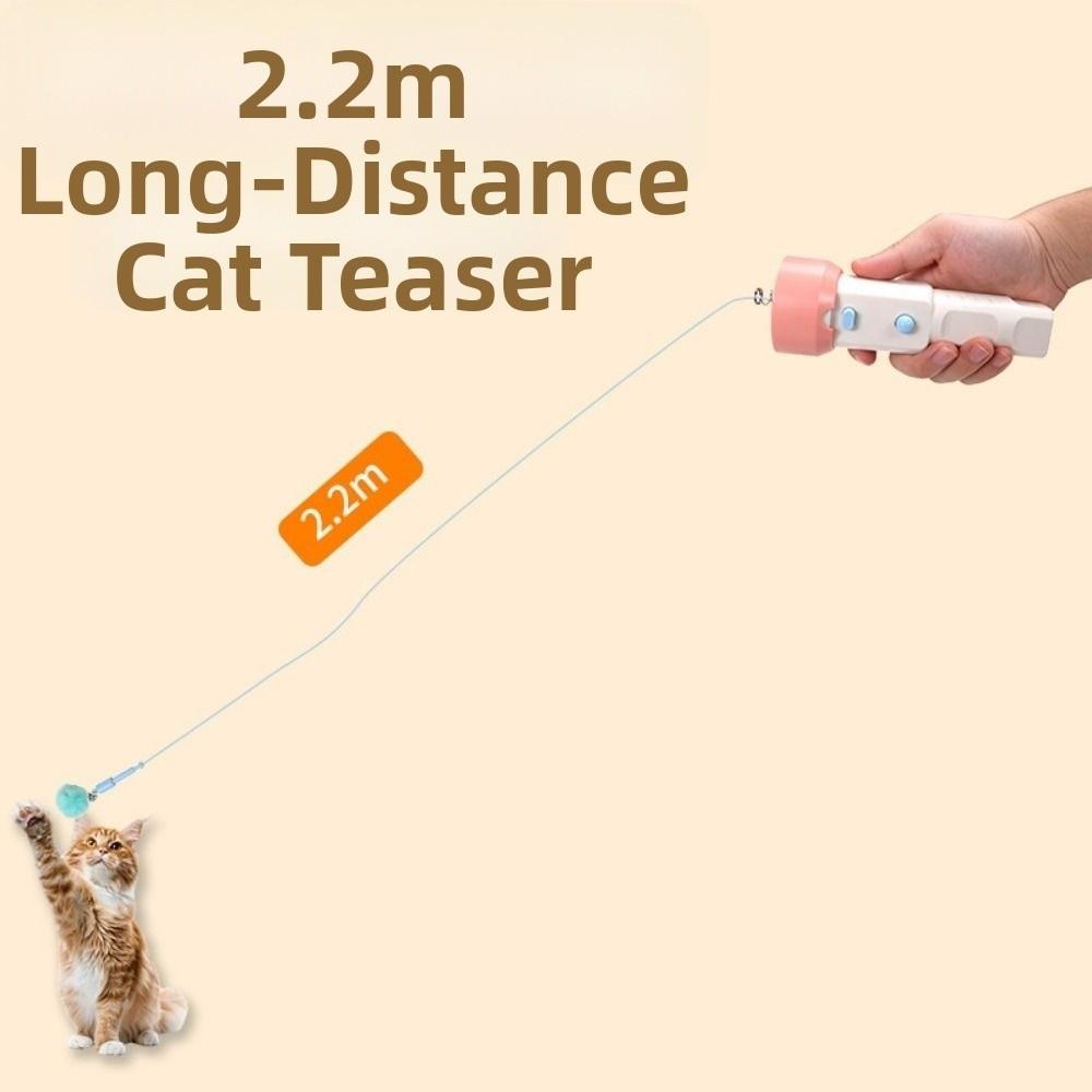 Long-Lasting Electric Cat Teaser USB Retractable Cat Teaser Launcher Toy Cat Exercise