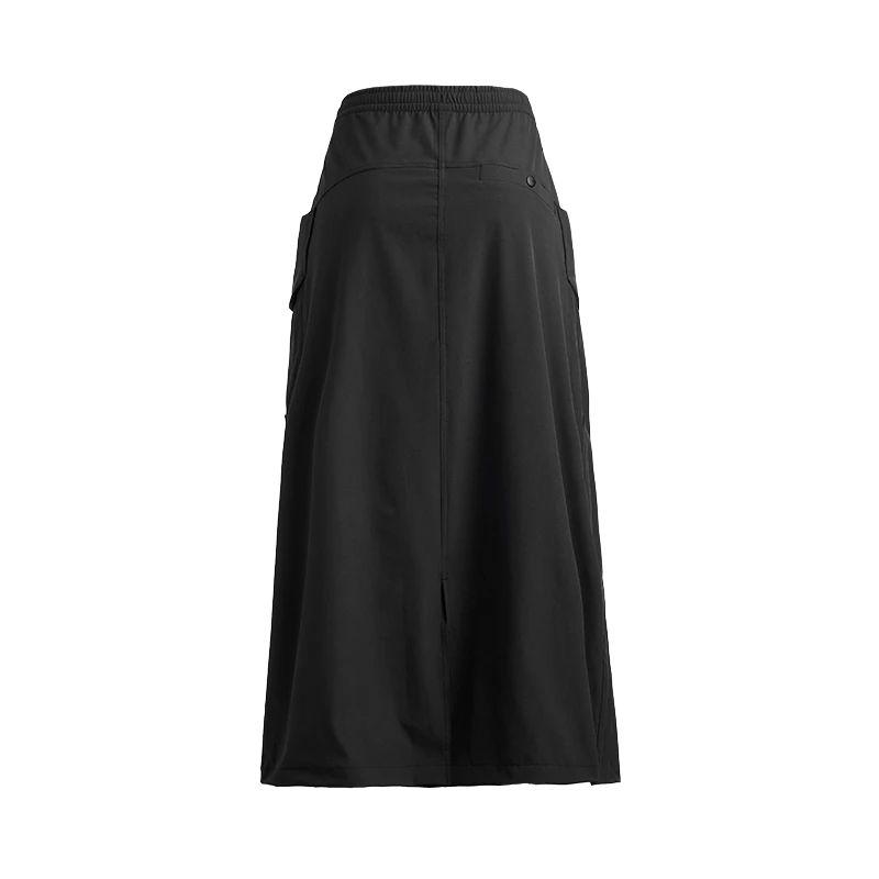 Under Armour SS25 Her Comfortable Fashion Solid Color Casual Long Skirt Women Skirts Black 6005993-001