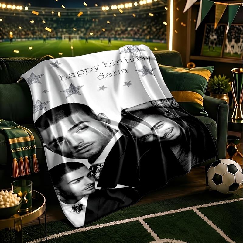 Maluma Fashion Collaboration Throws Blanket Flannel Blankets Plush for Couch Bed Gifts for Men Women Travel picnic blanket Christmas fan gifts
