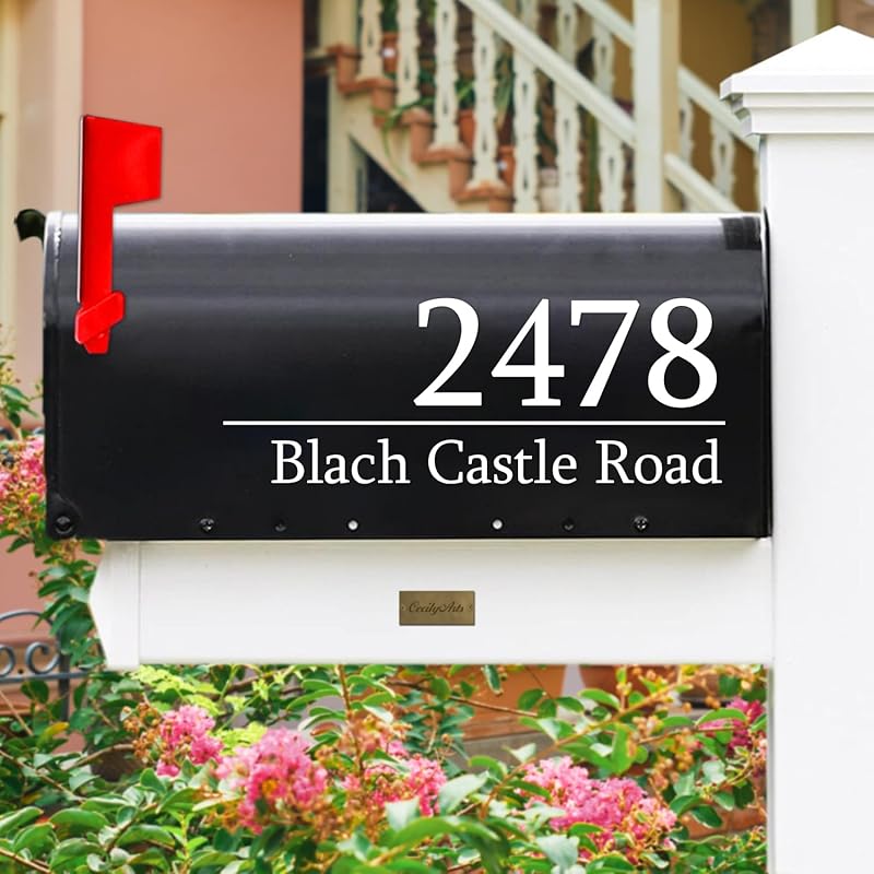 Индивидуальный номер почтового ящика, светоотражающие современные номера почтовых ящиков для улицы, виниловая наклейка с адресом улицы, самоклеящиеся номера, индивидуальный выбор цветов