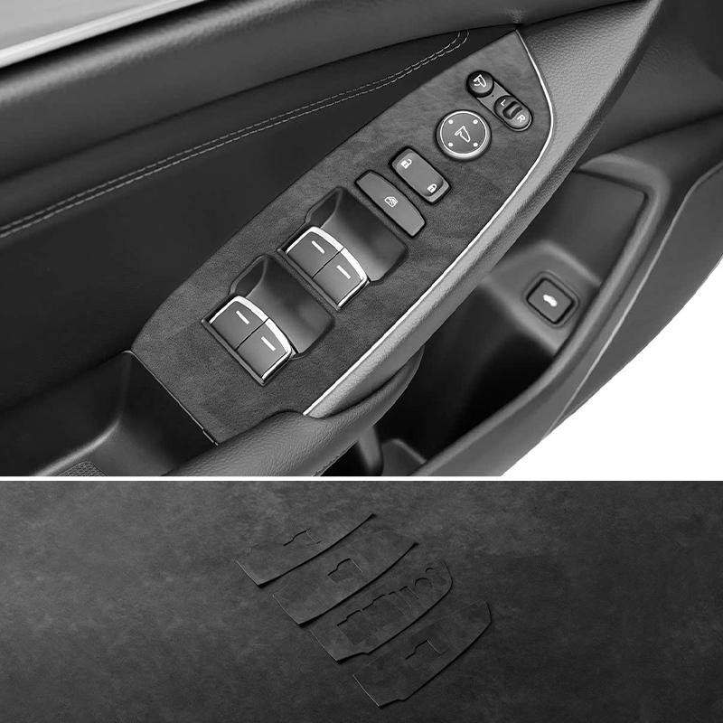 For Honda Accord 10th Gen Facelift & PIRE  Car Door Window Switch Panel Trim Sticker Interior Accessories Made of Alcantara