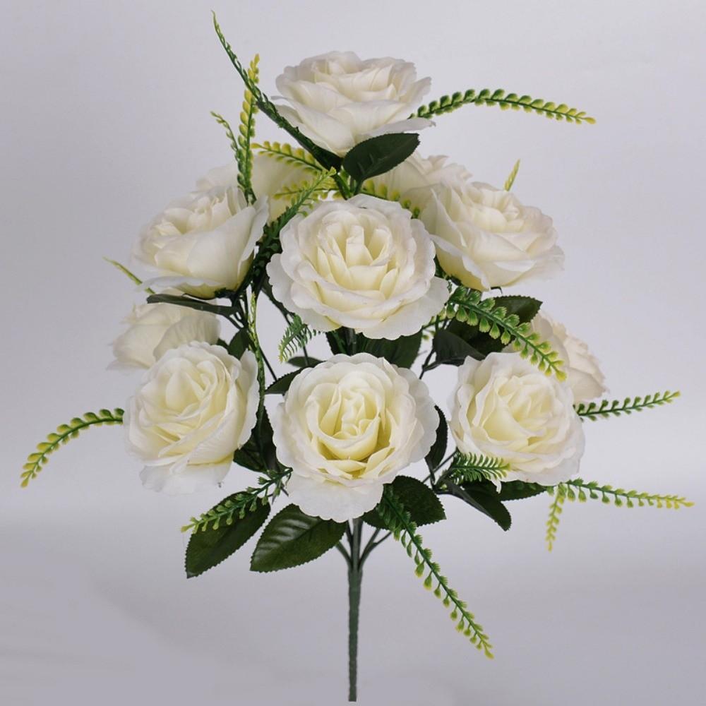 12 Heads Valentine's Day Flowers Mini Crystal Grass Bouquet Natural Simulated Rose  Home Decorative