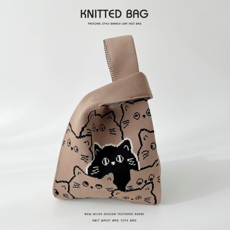 Сумка-жилет Вязаная сумка через плечо Ручная сумка Пригородная сумка-тоут большой вместимости