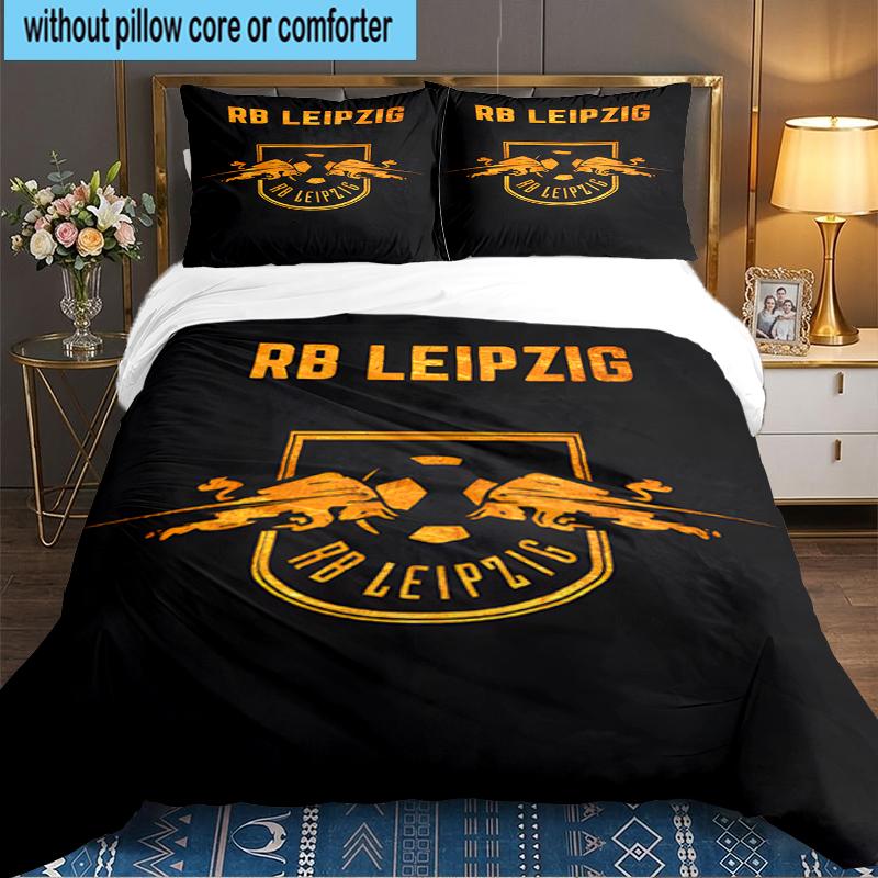 3PCS New York Bulls Crest Bedding set,Ideal for1pc Duvet Cover And 2pcs Pillowcases Perfect for Christmas gift,Ideal for Bedroom, Dormitory
