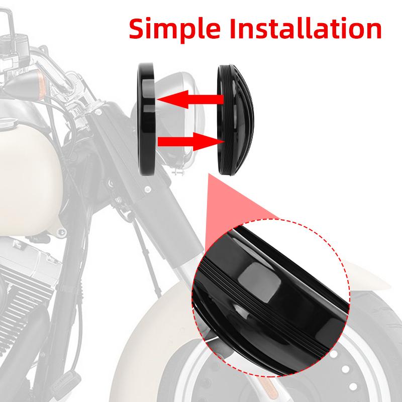 Мотоцикл 5 3/4 "5,75" светодиодный гриль для фар черный аксессуары из АБС-пластика для Harley Sportster XL883 XL1200 XL1200X X48 2004-Up