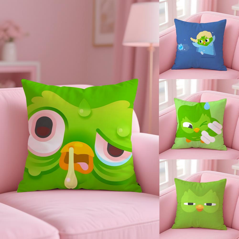 D-Duolingo Сова D-Duo Наволочка Плюшевая Ткань Мягкая Двусторонняя Печать Диван Теплый Зимний Домашний Подарок Наволочка