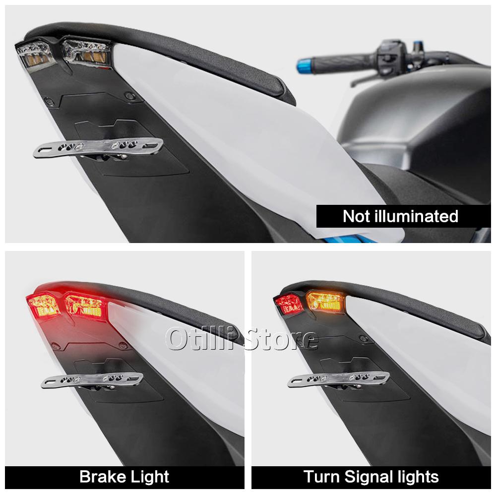 Для Suzuki GSX-8S GSX8S GSX-8R 2023 2024 2025 Задний Короткий Держатель Номерного Знака Хвоста Хвост Интегрированный Светодиодный Свет