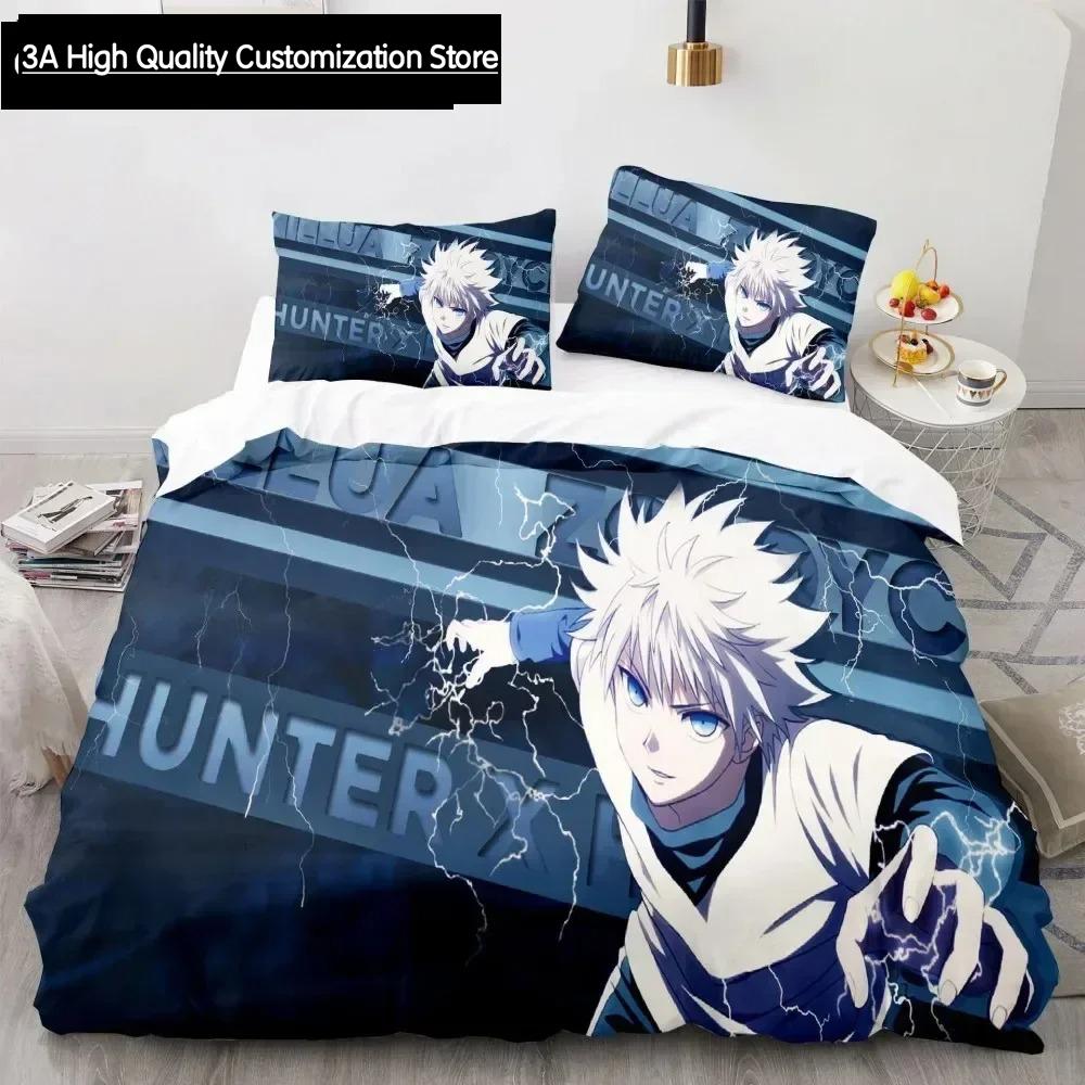Hunter X Hunter 3D Принт Комплект Пододеяльника Постельное Белье Японское Аниме Полуторный Двуспальный Кинг Покрывало Наволочки Домашний Декор
