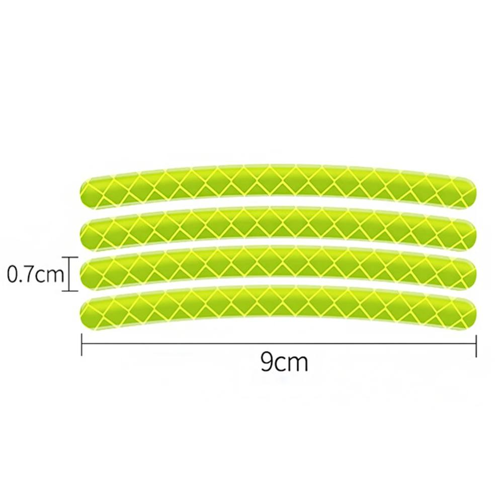 20pcs Colorful Luminous Stickers Tire Rim Reflective Strips Luminous Car Wheel Hub Sticker