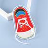 1 Piece Kids Cute Wooden Shoes Puzzles Toys Children Montessori Early Learning Tie Shoelaces Puzzles Wood Beads Lacing Board