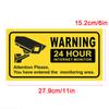 24-Hour Monitoring Warning Stickers Monitoring Area Warning Stickers
