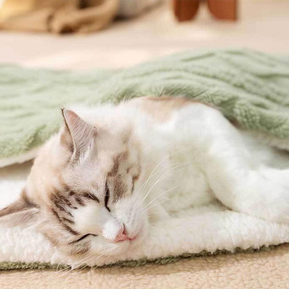 Soft Warm Plush Pet Blanket Double Layer Thicken Pet Throw Blanket Dog Cat Blanket  for Sleeping