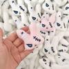 Mini Gothic Bunny Keychain Cute Wounded Rabbit Keyring Lightweight Halloween Key Rings  Party Gifts