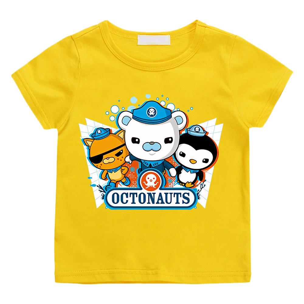 The Octonauts Cartoon Print T-shirt Anime Casual Cute Tee-shirt Pure Cotton 2026 New Pattern Children Clothes Tees Top